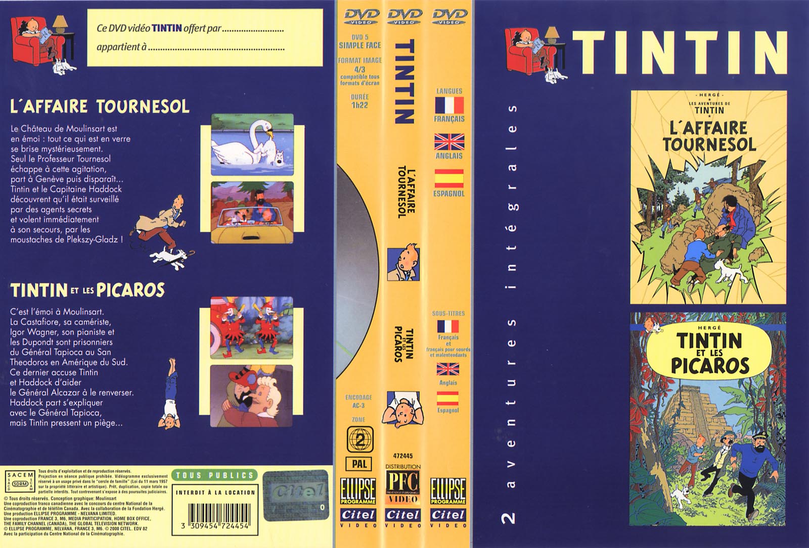 Tintin 3 (L'affaire Tournesol & Tintin et les Picaros)